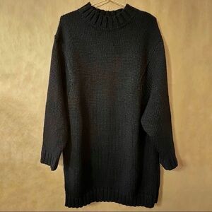 Alexia Ulibarri | NWT Oversized Chunky Knit Sweater Dress Black Zendaya Size XS